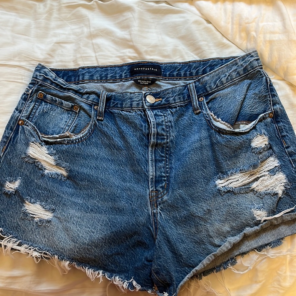 aero denim shorts